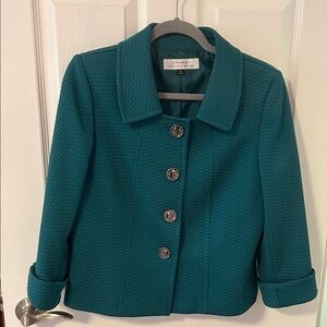 Tahari Women's Rich Teal Blazer